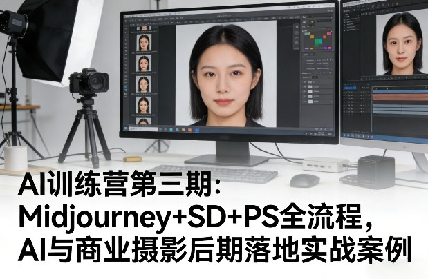 AI训练营第三期：Midjourney+SD+PS全流程，AI与商业摄影后期落地实战案例-酉宸轻创社