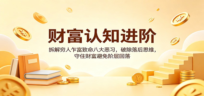 财富认知进阶：拆解穷人乍富致命八大恶习，破除落后思维，守住财富避免阶层回落-酉宸轻创社