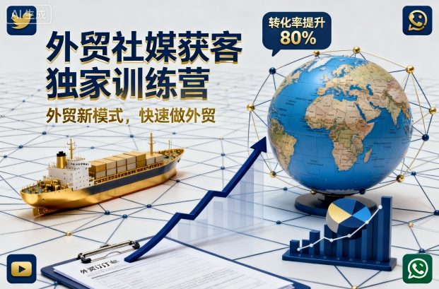 外贸社媒获客独家训练营，外贸新模式，快速做外贸(更新26年5月)-酉宸轻创社