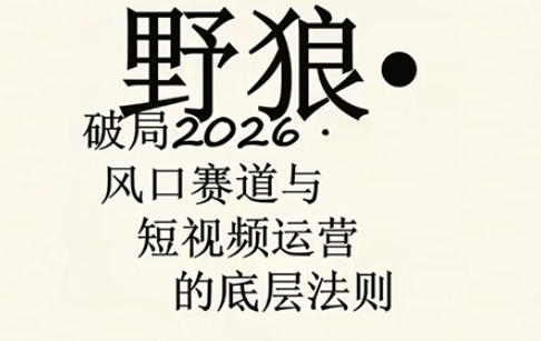 野狼团队·多平台实操运营课，覆盖AI口播、服装、好物、漫剪等热门玩法(更新4月29日)-酉宸轻创社