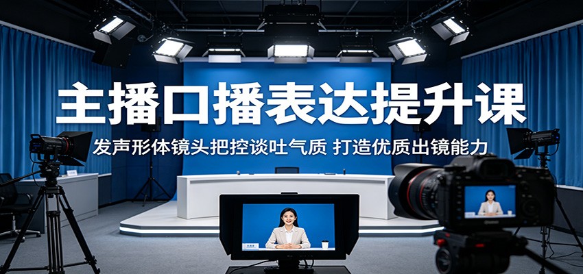 主播口播表达提升课：发声形体镜头把控谈吐气质，打造优质出镜能力-酉宸轻创社
