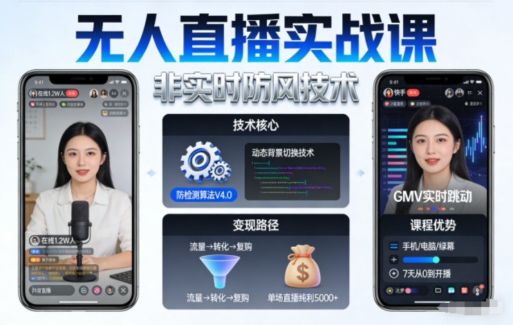 宝子哥无人直播实战课，非实时防风技术，聚焦抖音快手等平台直播带货，轻松开启直播变现之路(更新2026年5月29日)-酉宸轻创社