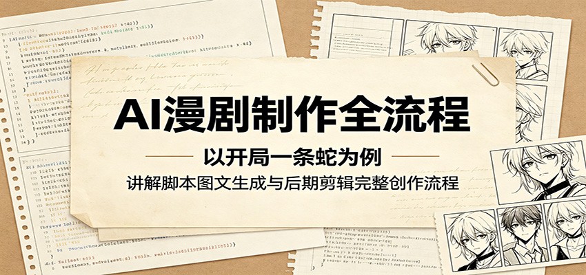 AI漫剧制作全流程：以开局一条蛇为例，讲解脚本图文生成与后期剪辑完整创作流程-酉宸轻创社