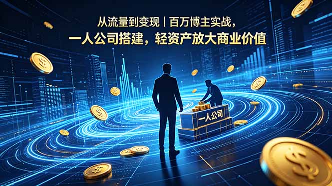 从流量到变现｜百万博主实战，一人公司搭建，轻资产放大商业价值-酉宸轻创社