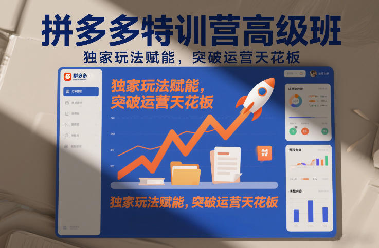 拼多多特训营高阶班，独家玩法赋能，突破运营天花板(更新26年3月27日)-酉宸轻创社