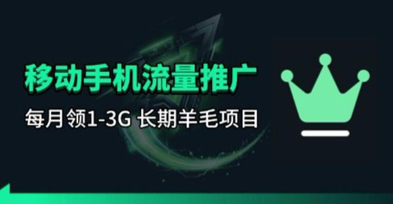 手机流量领取推广_每月一轮，刚需类的长期项目-酉宸轻创社