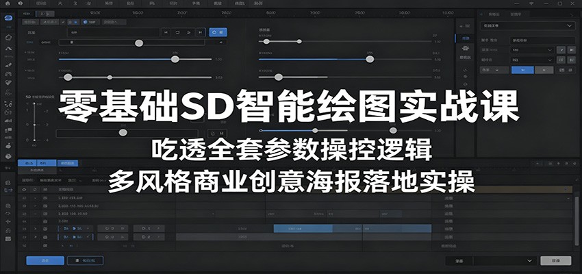 零基础SD智能绘图实战课：吃透全套参数操控逻辑，多风格商业创意海报落地实操-酉宸轻创社