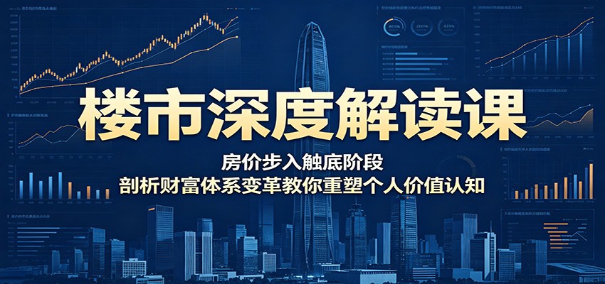 楼市深度解读课：房价步入触底阶段，剖析财富体系变革教你重塑个人价值认知-酉宸轻创社