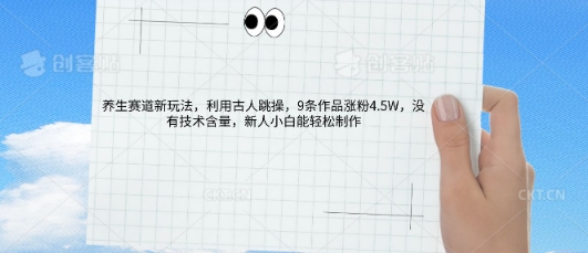 AI养生赛道新玩法,10条作品涨粉5.2W,操作简单,新人小白能轻松制作-酉宸轻创社