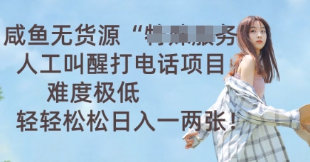 咸鱼无货源人工叫醒打电话项目，难度极低， 轻轻松松日入一两张-酉宸轻创社