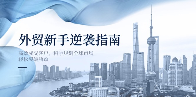 （14201期）外贸新手逆袭指南：高效成交客户，科学规划全球市场，轻松突破瓶颈-酉宸轻创社