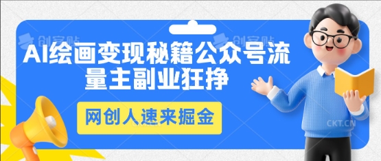 AI绘画变现秘籍:公众号流量主副业狂挣,网创人速来掘金-酉宸轻创社