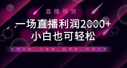 半无人直播带货，一场利润数张，适合所有平台玩法，小白也可轻松-酉宸轻创社