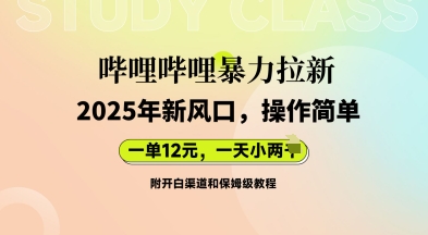 哔哩哔哩暴力拉新:2025年新风口,一单12元,一天数张(附开白渠道和保姆级教程)-酉宸轻创社